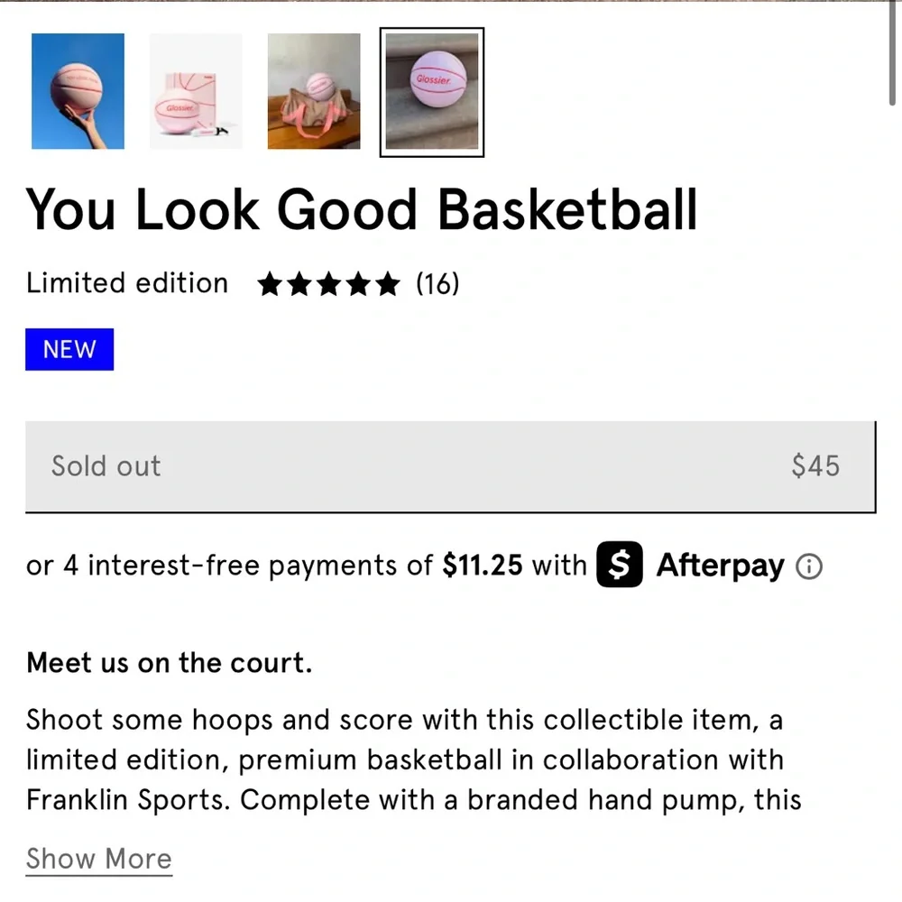 Glossier Pink and Red Basketball Set - Picture 5 of 5